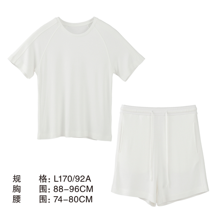 W PAJAMAS AIR MESH SET WH L