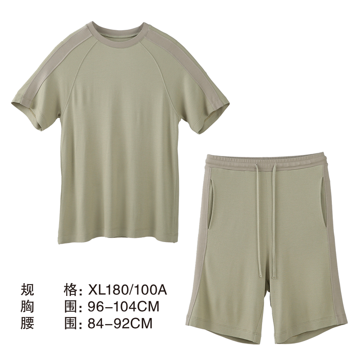 M PAJAMAS AIR MESH SET L-GY XL