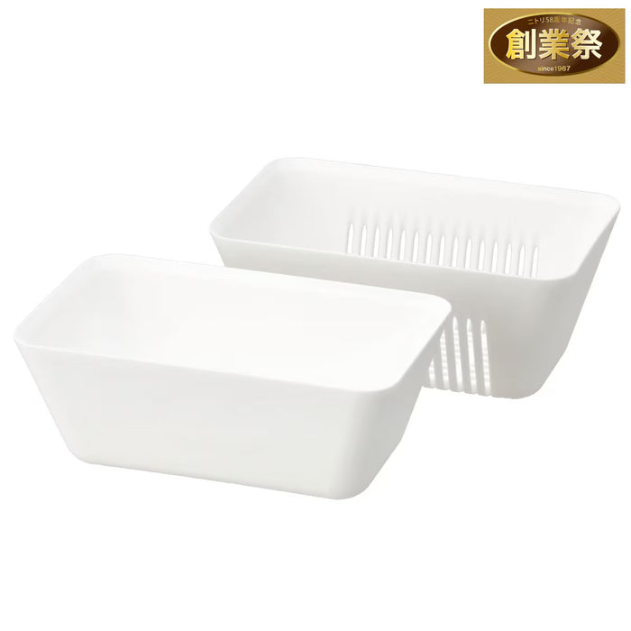 RECTANGLE STRAINER AND BOWL M