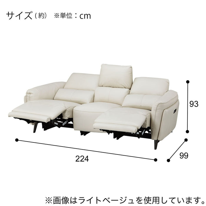2M ELECTRIC 3 SEATER SOFA LS02 NW DBL