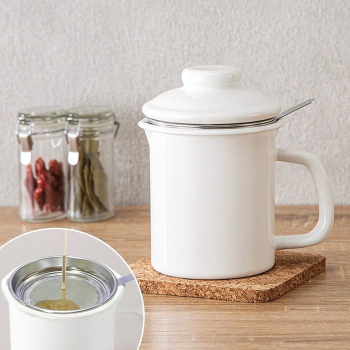 ENAMEL OIL POT 550ML KY013