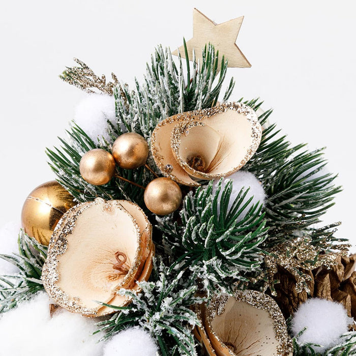 CHRISTMAS ORNAMENT MINI TREE SET GOLD N3LC