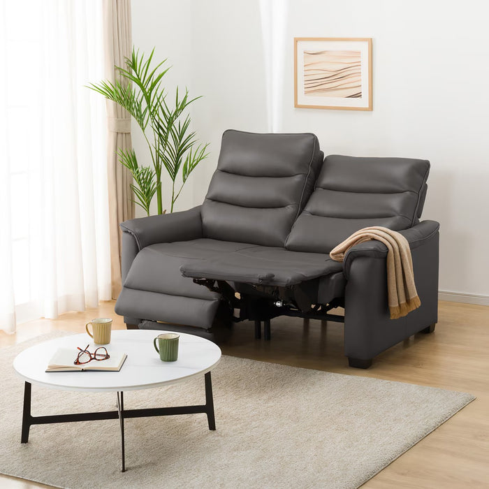 2P ELECTRIC SOFA N-BELIEVA 3 TK-LEATHER DGY
