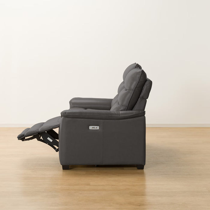 2P ELECTRIC SOFA N-BELIEVA 3 TK-LEATHER DGY