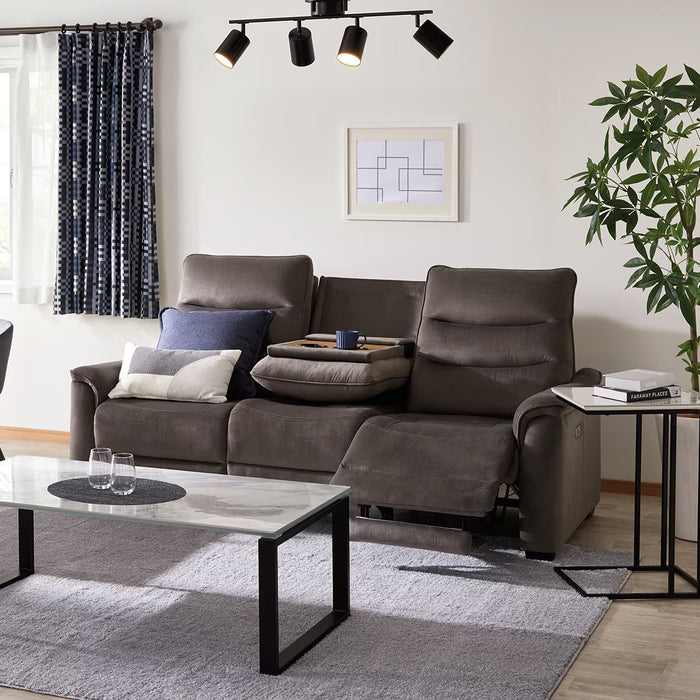 3P ELECTRIC SOFA N-BELIEVA 3 MICROFIBER GY