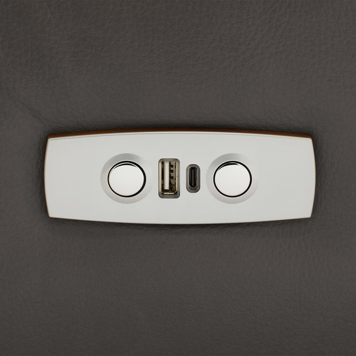 2P ELECTRIC SOFA N-BELIEVA 3 TK-LEATHER DGY