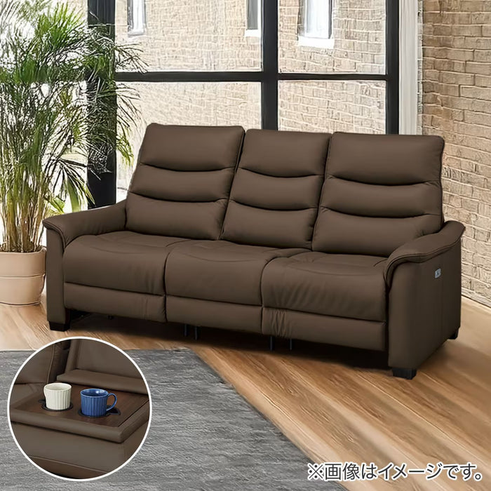 3P ELECTRIC SOFA N-BELIEVA 3 LEATHER BR