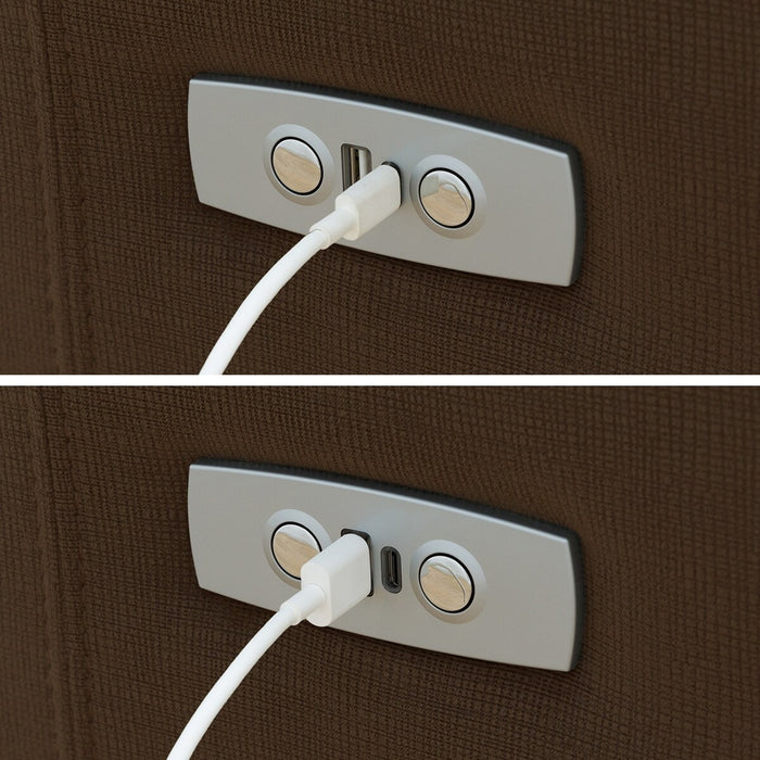 2P ELECTRIC SOFA N-BELIEVA 3 MICROFIBER BR