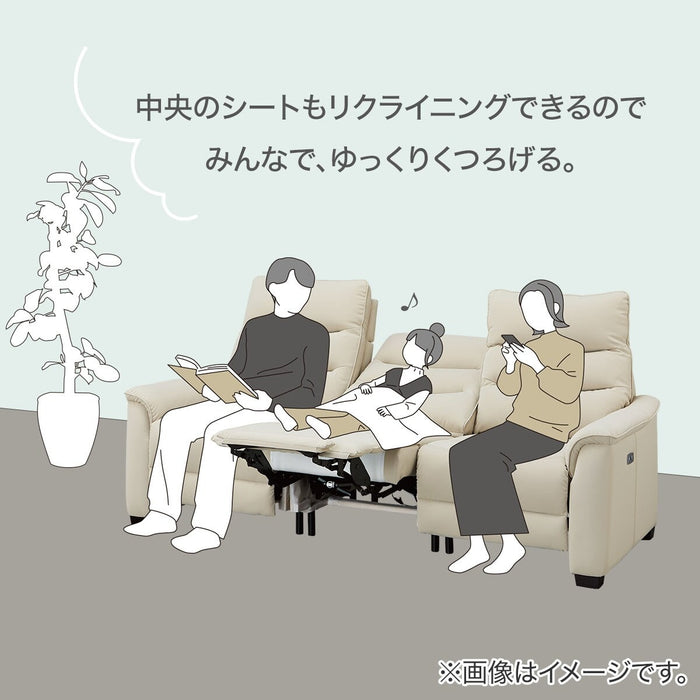 3 ELECTRIC 3P SOFA N-BELIEVA 3 LEATHER BR