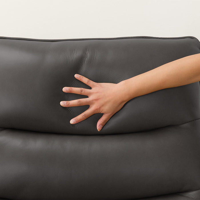 2P ELECTRIC SOFA N-BELIEVA 3 TK-LEATHER DGY