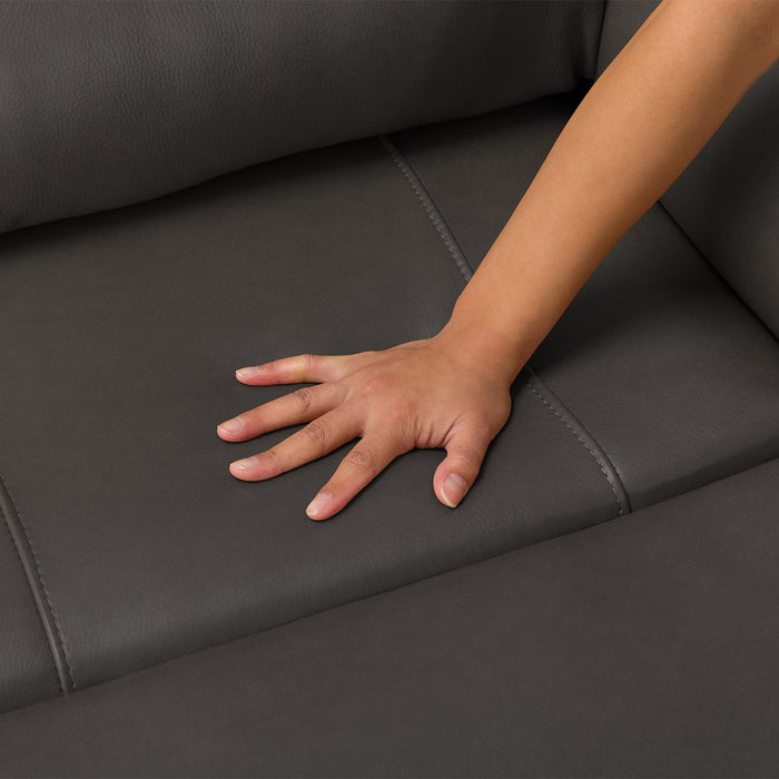 2P ELECTRIC SOFA N-BELIEVA 3 TK-LEATHER DGY