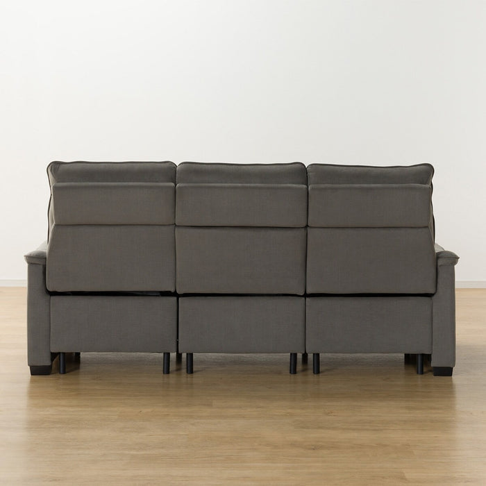 3 ELECTRIC 3P SOFA N-BELIEVA 3 MICROFIBER GY