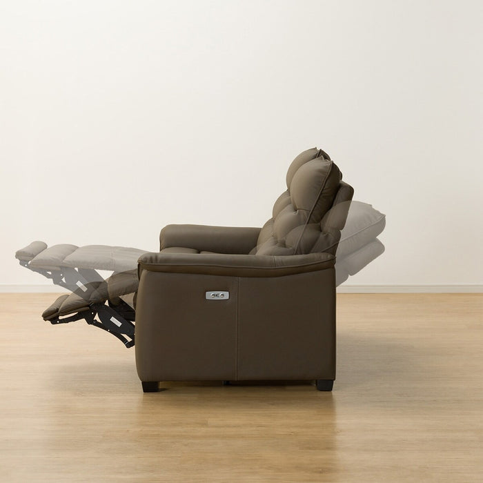 2P ELECTRIC SOFA N-BELIEVA 3 LEATHER BR