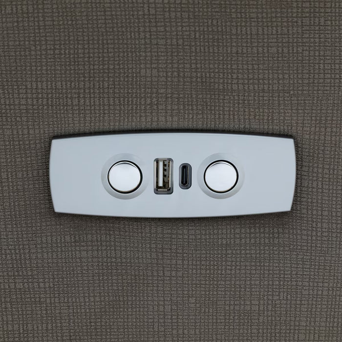 2P ELECTRIC SOFA N-BELIEVA 3 MICROFIBER GY