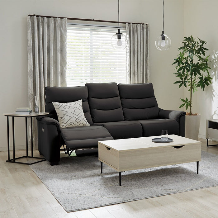 3P ELECTRIC SOFA N-BELIEVA 3 LEATHER BK