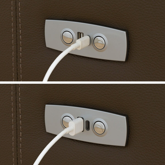 2P ELECTRIC SOFA N-BELIEVA 3 LEATHER BR