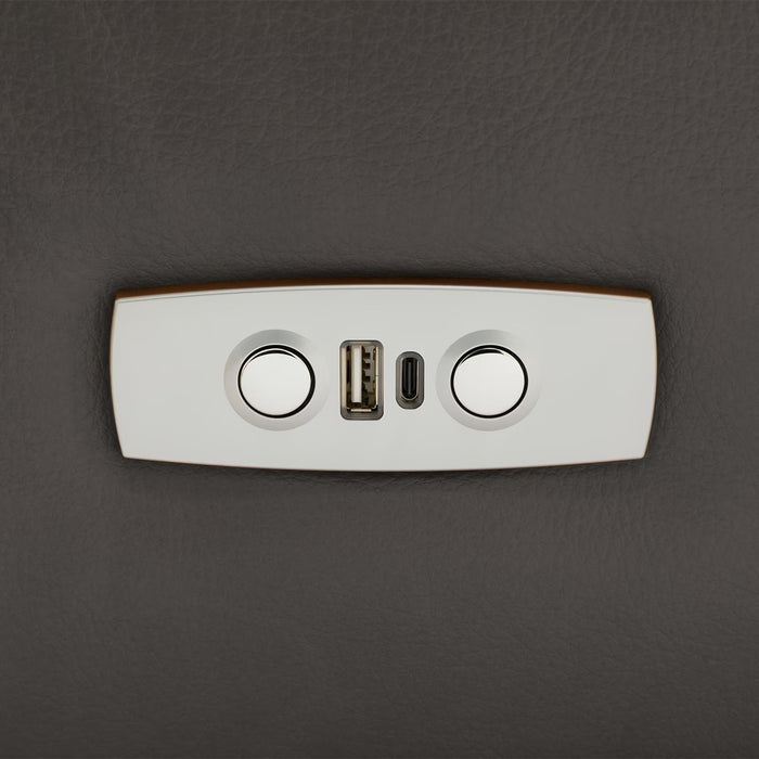 3P ELECTRIC SOFA N-BELIEVA 3 TK-LEATHER DGY