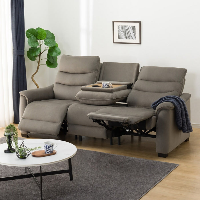 3P ELECTRIC SOFA N-BELIEVA 3 MICROFIBER GY