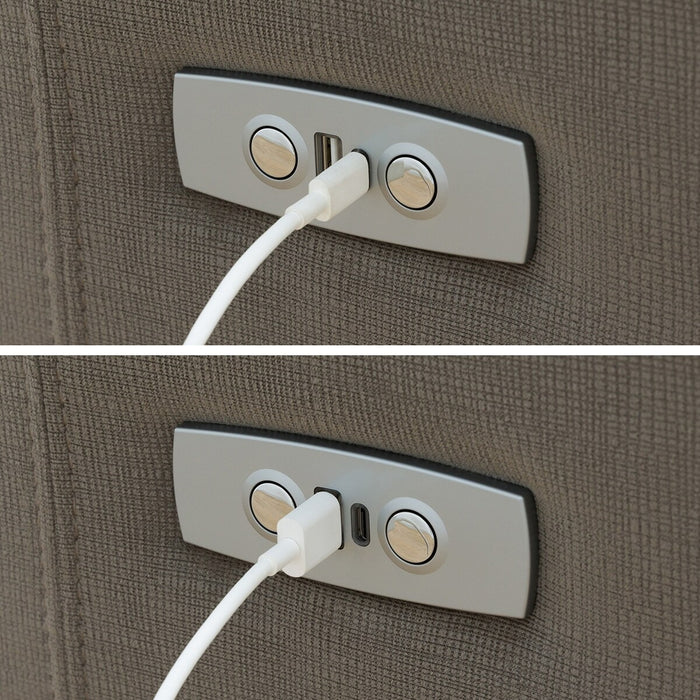 3 ELECTRIC 3P SOFA N-BELIEVA 3 MICROFIBER GY