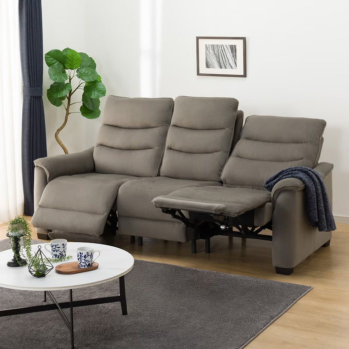 3P ELECTRIC SOFA N-BELIEVA 3 MICROFIBER GY