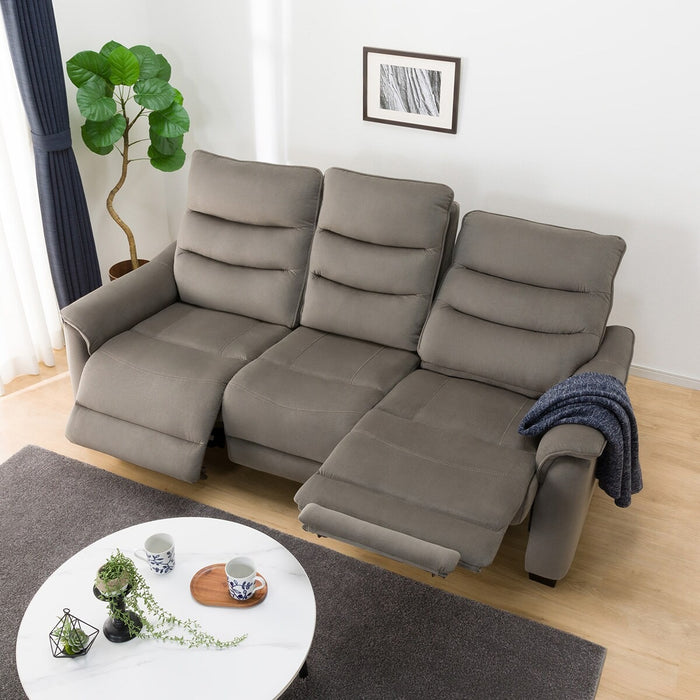 3P ELECTRIC SOFA N-BELIEVA 3 MICROFIBER GY