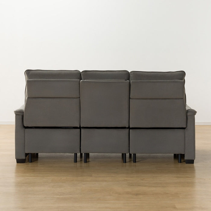 3P ELECTRIC SOFA N-BELIEVA 3 MICROFIBER GY