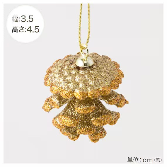 CHRISTMAS ORNAMENTS S/10 PINECONES N2KR