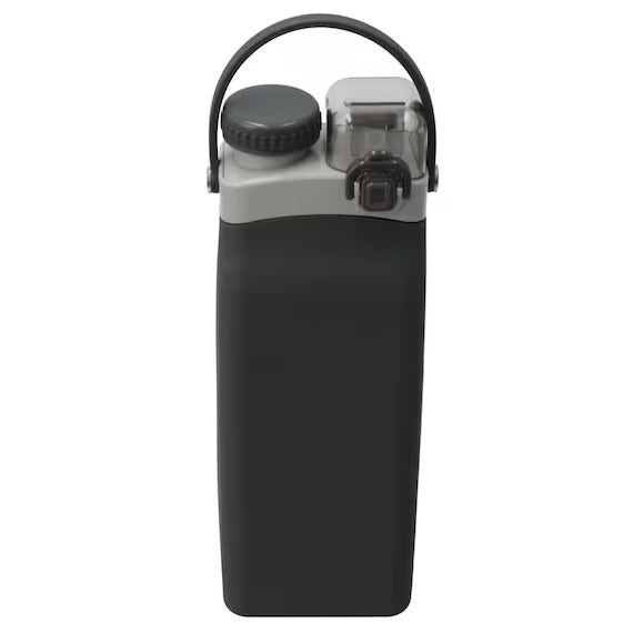 SILICONE FOLDING WATER BOTTLE 600ML DGY